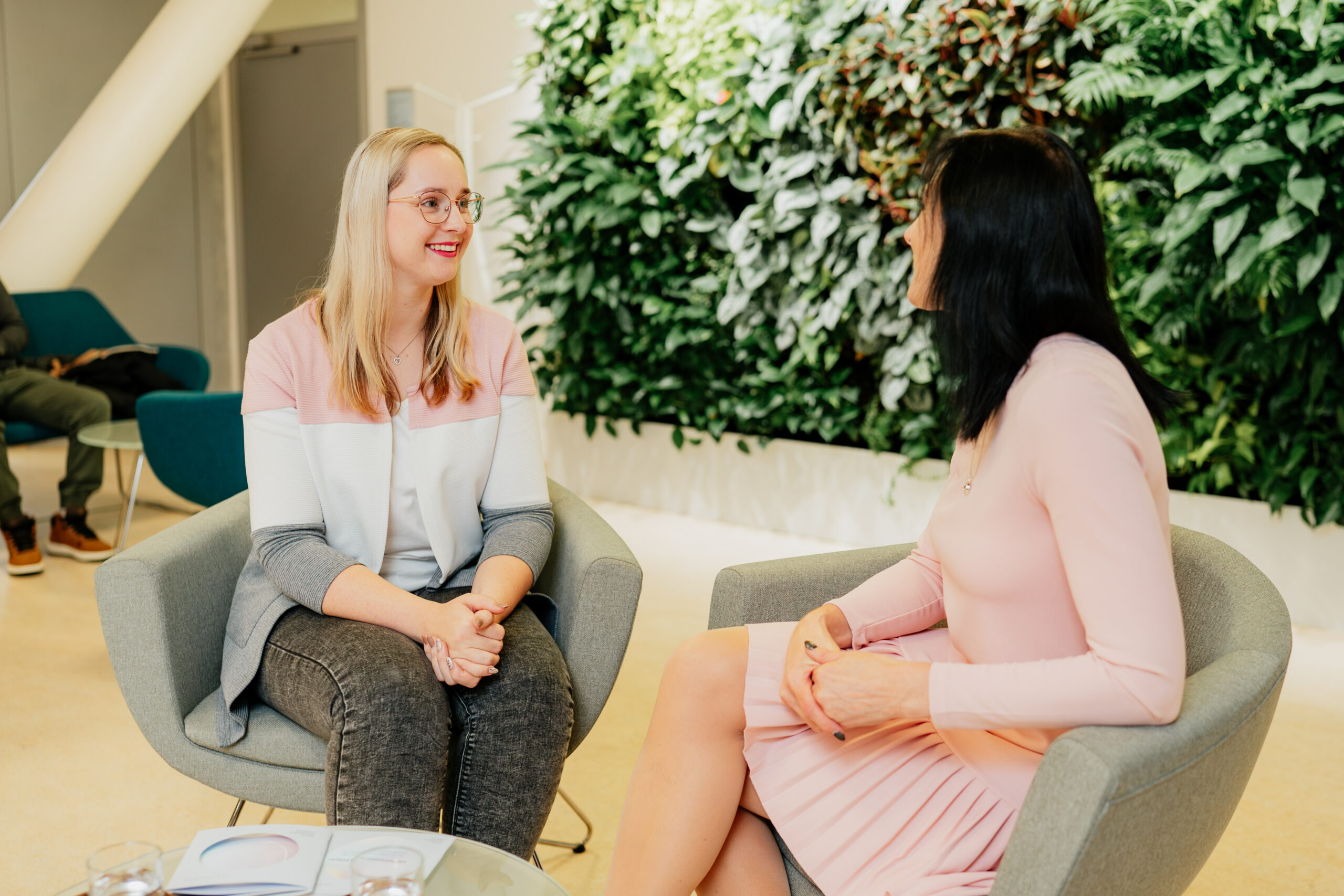 Klientka a koordinátorka v repromedě