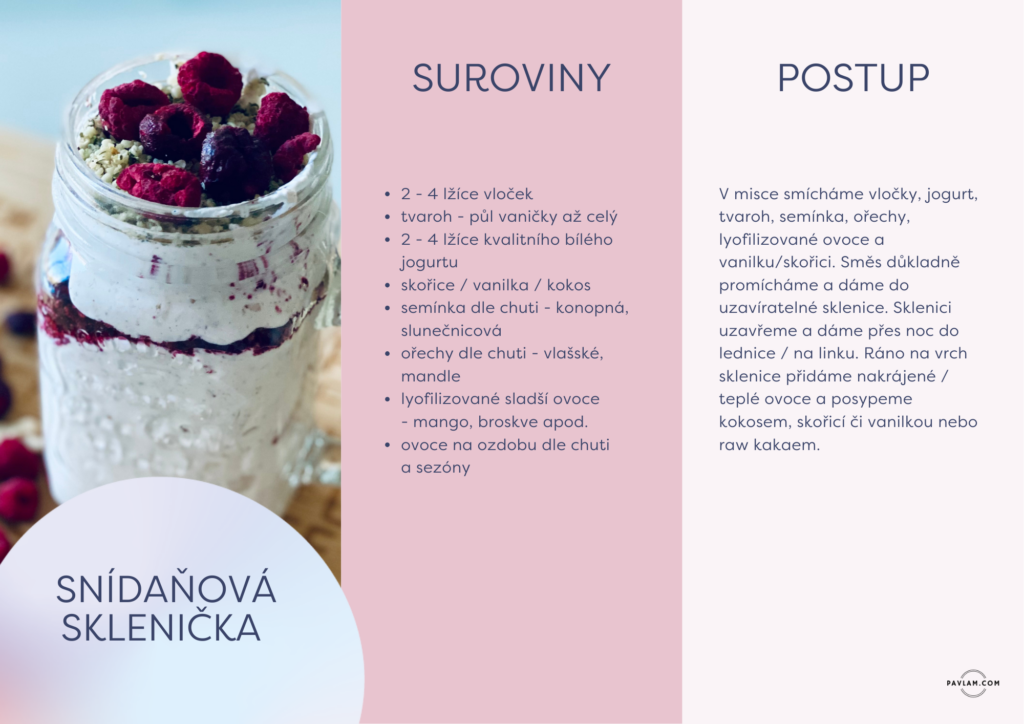 Snídaňová sklenička – recept vhodný při PCOS